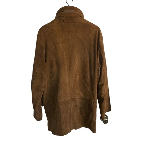 Vintage Nautica 100% Leather Shell Suede 5 Pocket Jacket Brown Men’s Size 40 - Picture 2 of 12